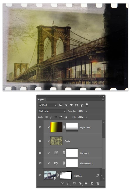 PS教程：Photoshop创建怀旧老胶卷照片