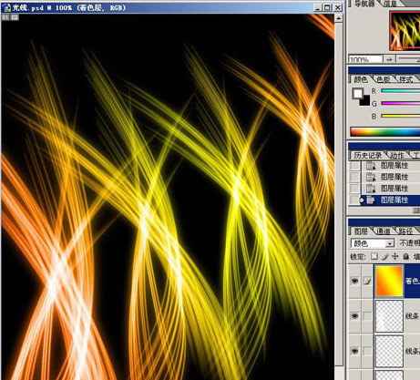 photoshop滤镜教程-绚丽彩色线条制作