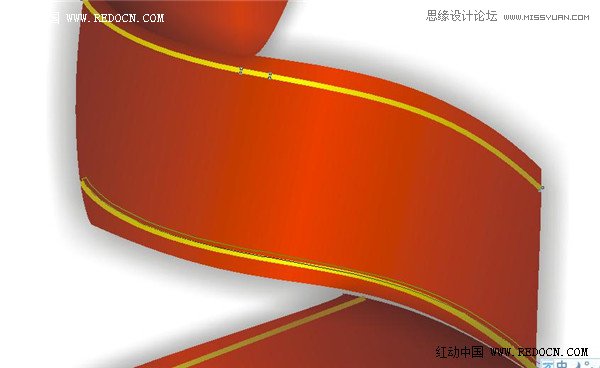 Coreldraw制作漂亮的圣诞节红色丝带,PS教程,思缘教程网