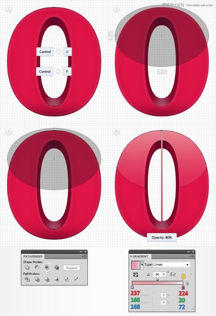 Illustrator制作立体效果的质感艺术字,PS教程,思缘教程网