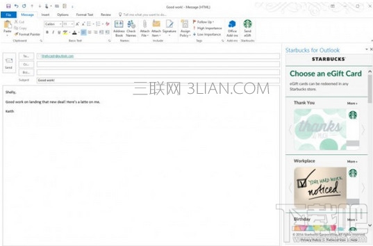 outlook星巴克插件怎么用 快速约会星巴克教程