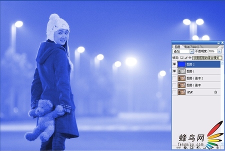 网友讲解作品蓝色精灵的调整方法