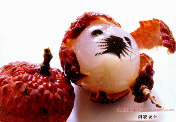 Photoshop打造海豹脸型水果教程   全福编程网