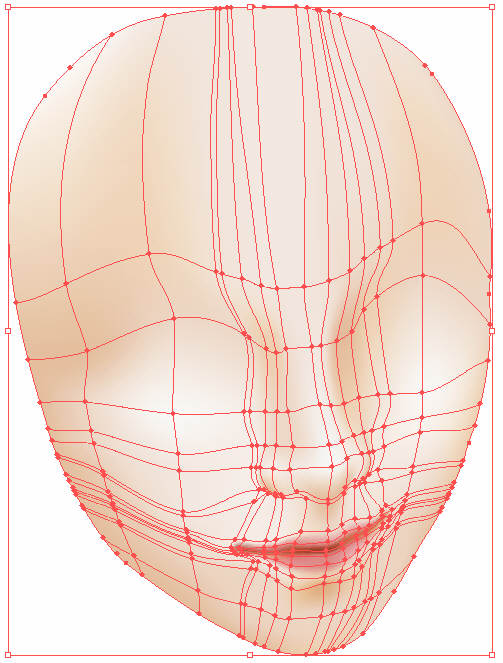 Illustrator人物渐变网格的教程+头发的绘制  全福编程网