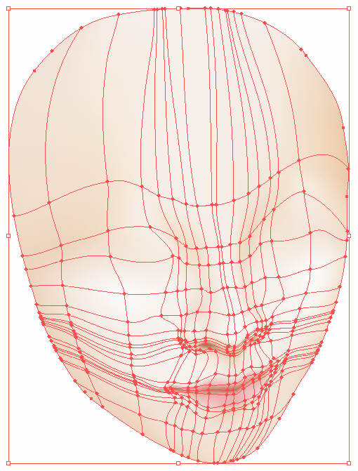 Illustrator 人物渐变网格的教程+头发的绘制