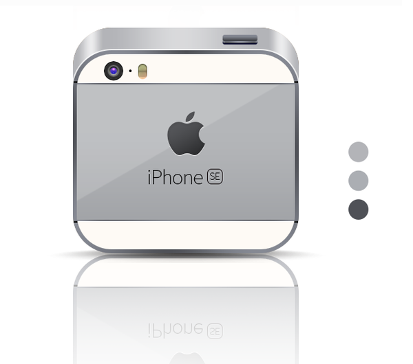 PS绘制超写实的IPHONE SE图标