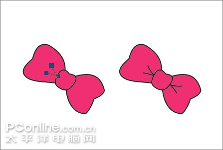 Coreldraw绘制可爱的情侣QQ企鹅