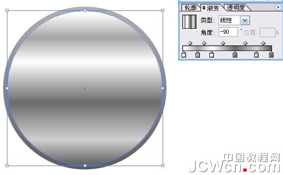 Illustrator鼠绘：渐变工具运用绘制金属闹钟