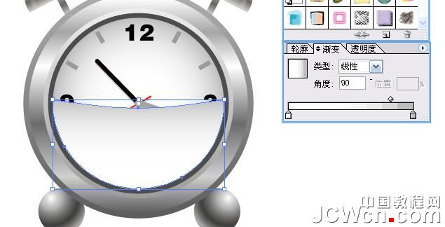 Illustrator鼠绘：渐变工具运用绘制金属闹钟