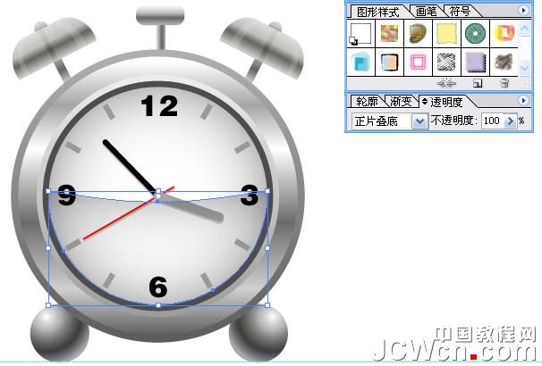 Illustrator鼠绘：渐变工具运用绘制金属闹钟