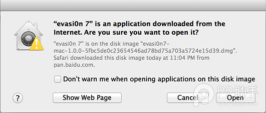 Mac版ios7.x完美越狱工具Evasi0n v1.0图文越狱教程 