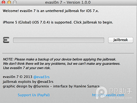 Mac版ios7.x完美越狱工具Evasi0n v1.0图文越狱教程 