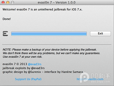Mac版ios7.x完美越狱工具Evasi0n v1.0图文越狱教程 