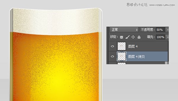 Photoshop绘制冰爽的啤酒和啤酒杯教程,PS教程,思缘教程网