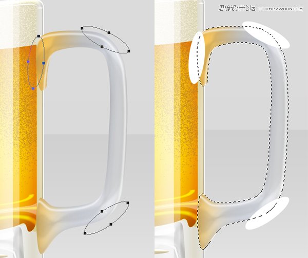 Photoshop绘制冰爽的啤酒和啤酒杯教程,PS教程,思缘教程网