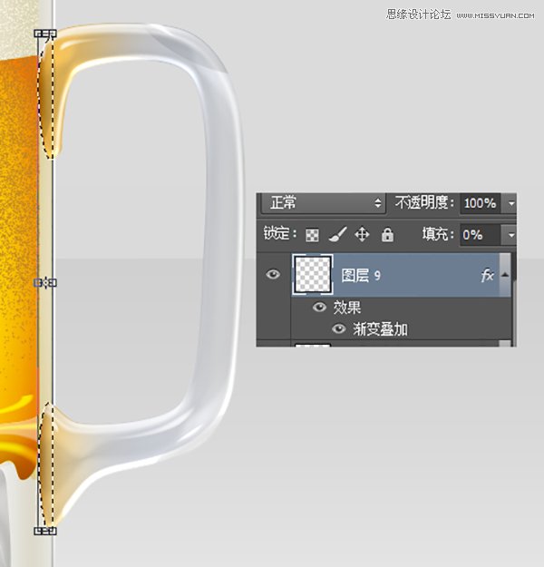 Photoshop绘制冰爽的啤酒和啤酒杯教程,PS教程,思缘教程网