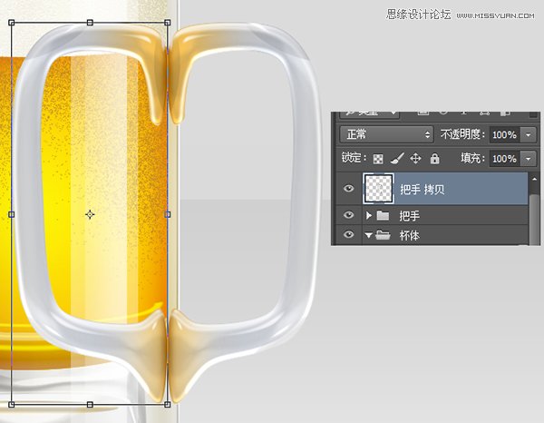 Photoshop绘制冰爽的啤酒和啤酒杯教程,PS教程,思缘教程网