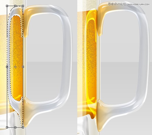 Photoshop绘制冰爽的啤酒和啤酒杯教程,PS教程,思缘教程网