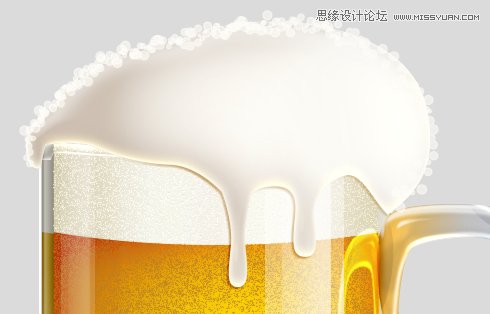 Photoshop绘制冰爽的啤酒和啤酒杯教程,PS教程,思缘教程网