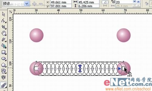 Coreldraw绘制一串发光的珍珠项链