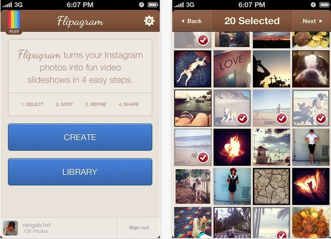 将Instagram照片制作成幻灯片分享给亲友：Flipagram 全福编程网教程