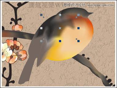 CorelDRAW教程之画中国风梅雀图教程,全福编程网