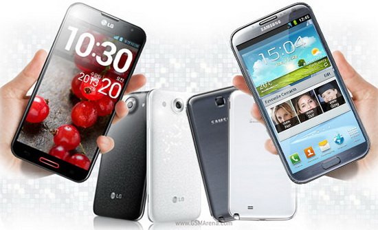 LG Optimus G Pro对比三星Galaxy Note 2