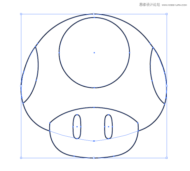 Illustrator绘制立体效果的逼真蘑菇