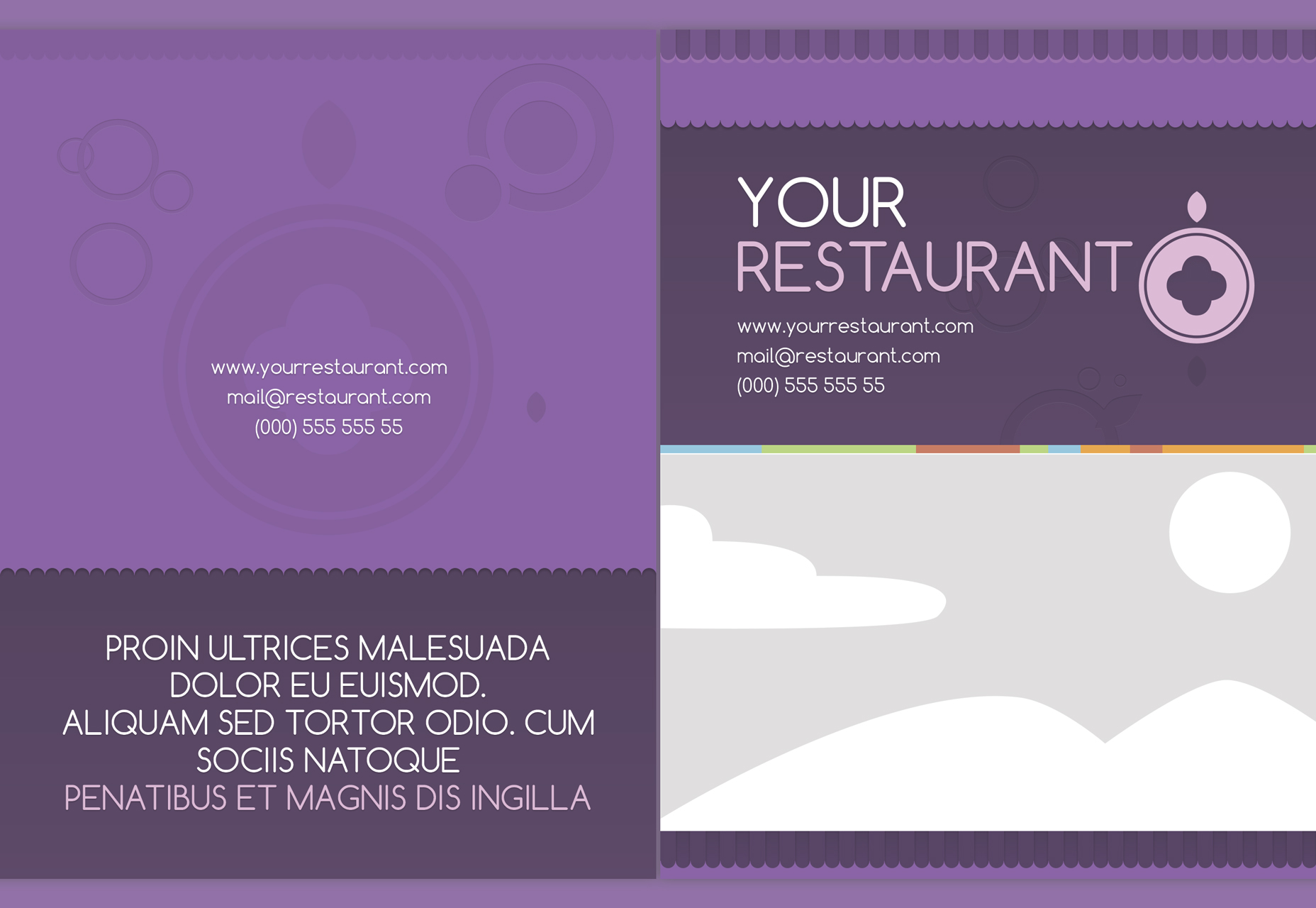 picnic-vector-lavender-menu-template