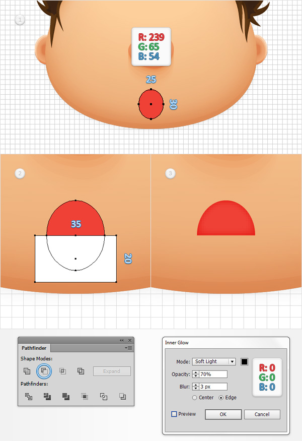 AI教程！教你在Illustrator中创建胖胖的可爱卡通头像