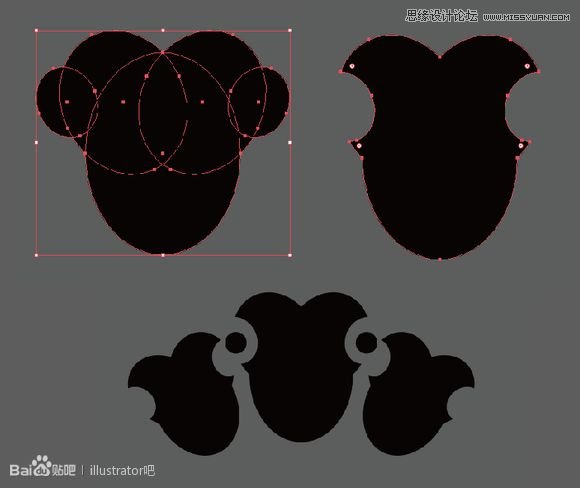 Illustrator使用钢笔制作窗帘布效果,PS教程,思缘教程网