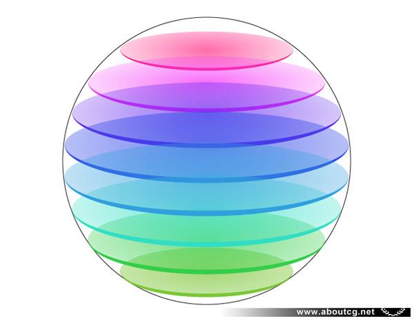 AI制作标志设计用的彩色切片球 全福编程网10b