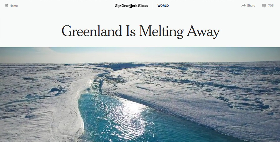 NYT GREENLAND IS MELTING AWAY