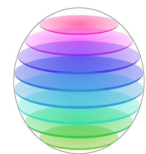 AI制作标志设计用的彩色切片球 脚本之家 AI实例教程10b