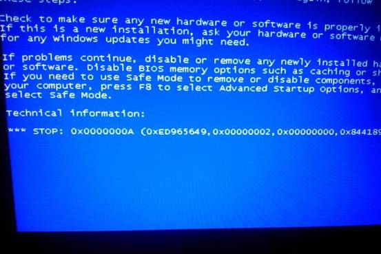 解决蓝屏代码STOP0X00000000A问题 全福编程网