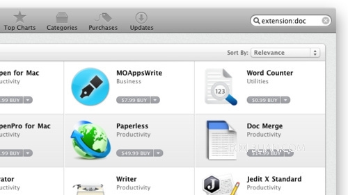 Mac App Store 中针对扩展名搜索应用 全福编程网