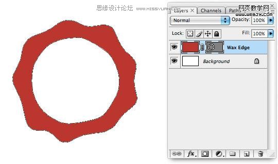 Photoshop绘制好看的复古风格的蜡封,PS教程,思缘教程网