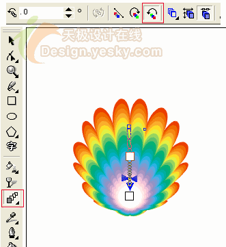 CorelDRAW交互式变形绘制孔雀,无思设计网wssj1.cn