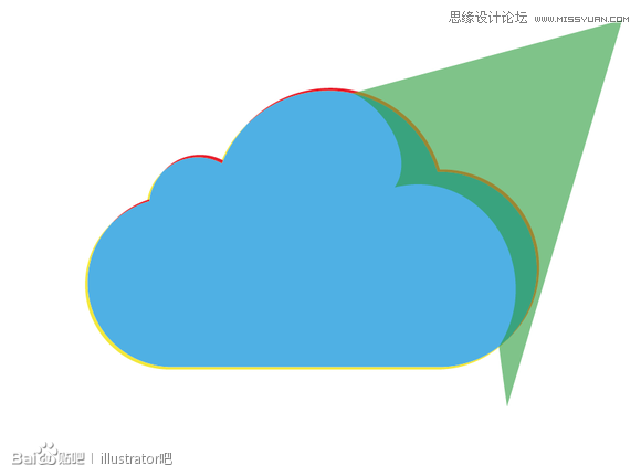 Illustrator绘制立体效果的白云云彩,PS教程,思缘教程网