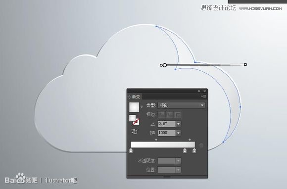 Illustrator绘制立体效果的白云云彩,PS教程,思缘教程网