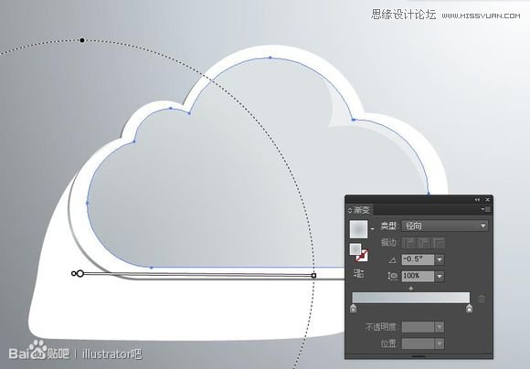 Illustrator绘制立体效果的白云云彩,PS教程,思缘教程网