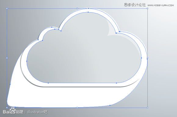 Illustrator绘制立体效果的白云云彩,PS教程,思缘教程网