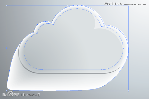 Illustrator绘制立体效果的白云云彩,PS教程,思缘教程网