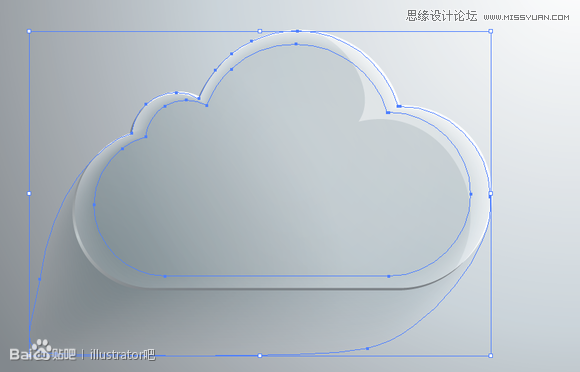 Illustrator绘制立体效果的白云云彩,PS教程,思缘教程网