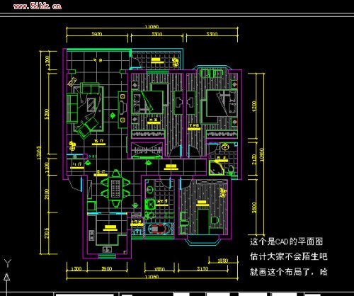 Coreldraw绘制彩色装修平面图_天极设计在线整理