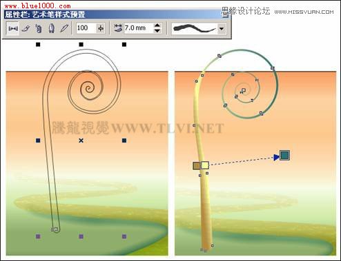 CorelDraw彩色铅笔绘制美丽的卡通通话故事,PS教程,思缘教程网