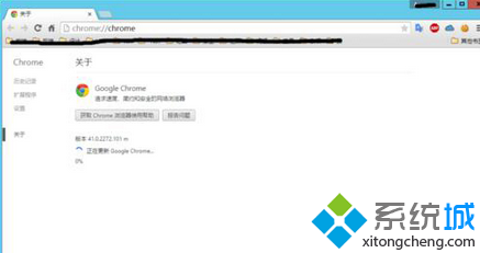 输入“chrome://chrome”