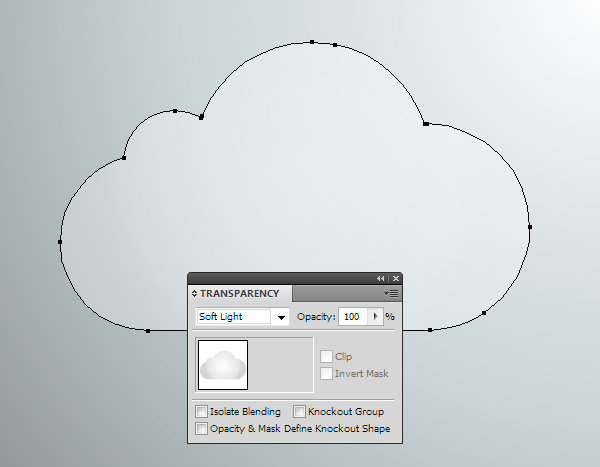 AI绘制玻璃质感云图标  AI实例教程 glass cloud 17