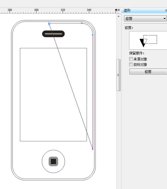 CDR绘制简洁IPHONE4手机教程 全福编程网网 CDR实例教程8.jpg