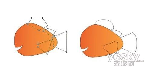 Coreldraw绘制海底总动员小鱼Nemo